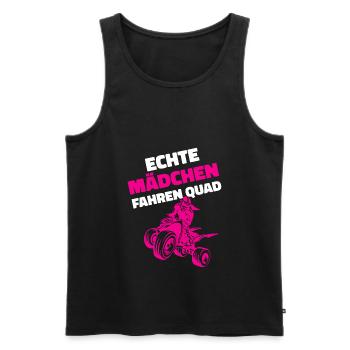 Quad Fahrerin Mädchen Frauen lustiges Quad Fahrer - Männer Premium Bio Tank Top - Schwarz - Vorne - AI Model Male 178 light (178cm)