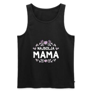 Najbolja Mama I Beste Mutter Muttertag Geschenk - Männer Premium Bio Tank Top - Schwarz - Vorne - Michal (187cm)