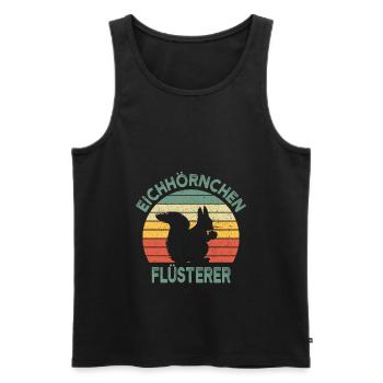 Eichhörnchen Flüsterer Vintage lustig Geschenk - Männer Premium Bio Tank Top - Schwarz - Vorne - AI Model Male 178 light (178cm)