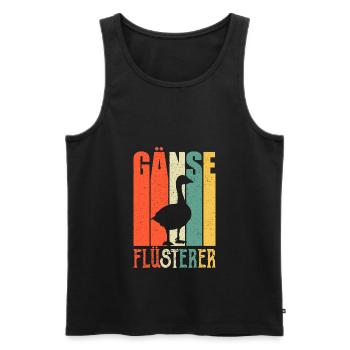Gänse Flüsterer Landwirt Bauer Bauernhof - Männer Premium Bio Tank Top - Schwarz - Vorne - AI Model Male 178 light (178cm)