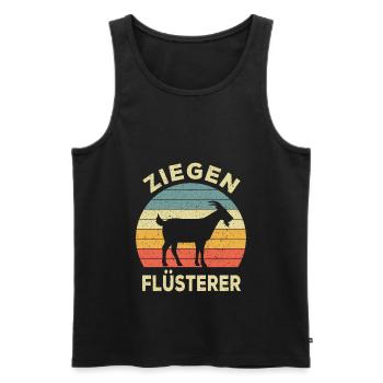 Ziegen Flüsterer Landwirt Hirte Bauer Geschenkide - Männer Premium Bio Tank Top - Schwarz - Vorne - AI Model Male 178 light (178cm)