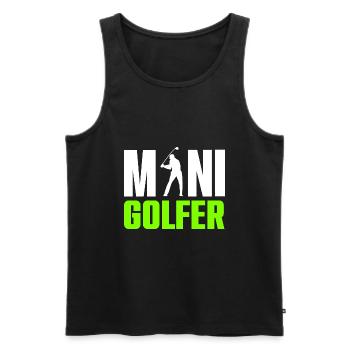 Minigolfer Golf Game Golf Sport Golfer - Männer Premium Bio Tank Top - Schwarz - Vorne - Michal (187cm)