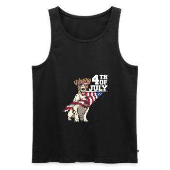 Beagle Dog 4 July America Independence Gift - Men's Premium Organic Tank Top - black - Front - AI Model Male 178 light (178cm)
