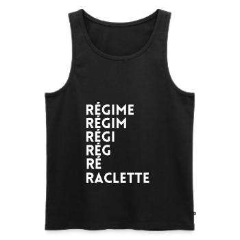 régime raclette humour - Débardeur bio Premium Homme - noir - Devant - Michal (187cm)