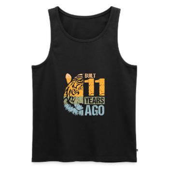 11. Geburtstag Tiger Katze Tiere Löwe Geschenk - Männer Premium Bio Tank Top - Schwarz - Vorne - AI Model Male 178 light (178cm)