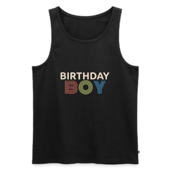 Birthday Boy - Retro Geburtstagsfeier für Kinder Jungen - Männer Premium Bio Tank Top - Schwarz - Vorne - Michal (187cm)