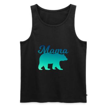 MAMAN OURS - Débardeur bio Premium Homme - noir - Devant - Michal (187cm)