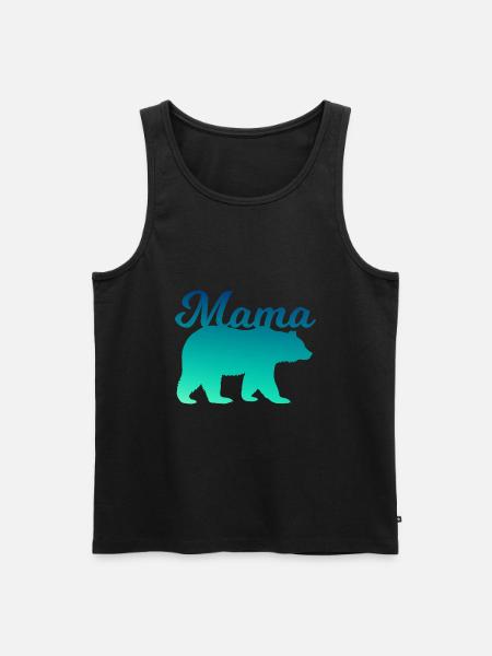 MAMA BEAR - Men's Premium Organic Tank Top - black