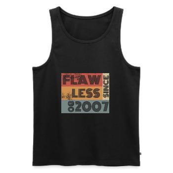 18. Geburtstag Flawless since 08/2007 - Männer Premium Bio Tank Top - Schwarz - Vorne - AI Model Male 178 light (178cm)
