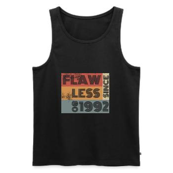 33. Birthday Flawless since 08/1992 - Men's Premium Organic Tank Top - black - Front - AI Model Male 178 light (178cm)