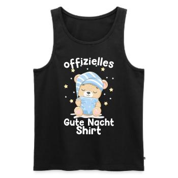 Gute Nacht Bär Schlaf Geschenk - Männer Premium Bio Tank Top - Schwarz - Vorne - Michal (187cm)