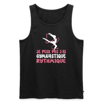 Ich kann nicht Ich habe Vintage Rhythmic Gym Frau - Männer Premium Bio Tank Top - Schwarz - Vorne - Michal (187cm)