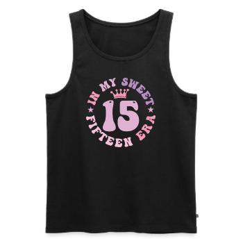 In My Sweet Fifteen Era 15th Birthday 15th - Men's Premium Organic Tank Top - black - Front - Michal (187cm)