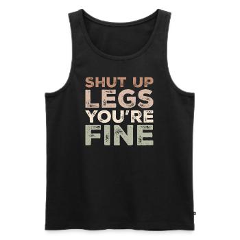 Shut Up Legs You're Fine Funny Runner Running - Débardeur bio Premium Homme - noir - Devant - AI Model Male 178 light (178cm)
