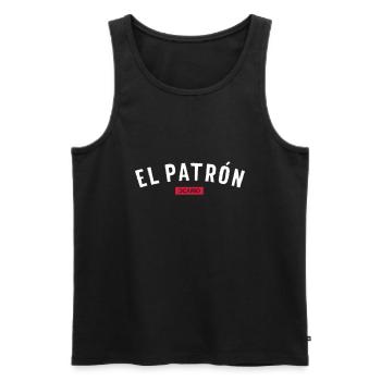 El Patrón - ccario - Männer Premium Bio Tank Top - Schwarz - Vorne - AI Model Male 178 light (178cm)