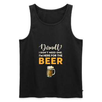 - verschüttete Bier auf meinem Dirndl - Männer Premium Bio Tank Top - Schwarz - Vorne - AI Model Male 178 light (178cm)