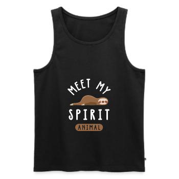 My Spirit Animal - Mon animal préféré - Débardeur bio Premium Homme - noir - Devant - AI Model Male 178 light (178cm)
