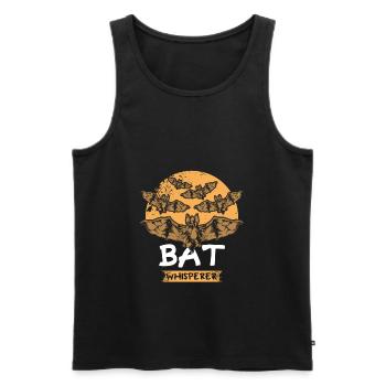 Fledermausflüsterer - Fliegende Fledermäuse - Männer Premium Bio Tank Top - Schwarz - Vorne - AI Model Male 178 light (178cm)
