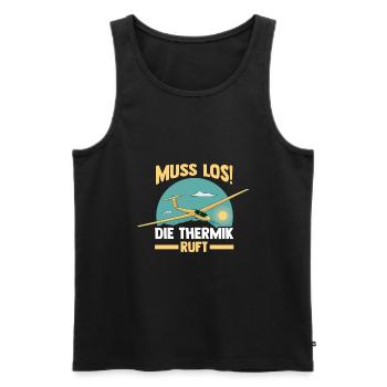 Segelflieger Fliegen Segelfliegen - Männer Premium Bio Tank Top - Schwarz - Vorne - Michal (187cm)