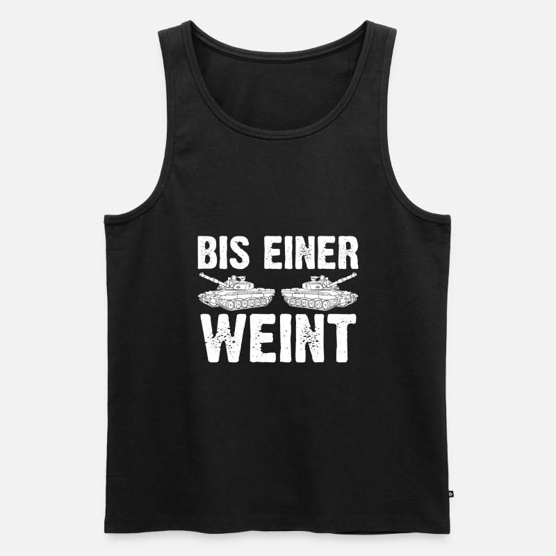 Panzerfahrer Soldat Panzer - Männer Premium Bio Tank Top - Schwarz