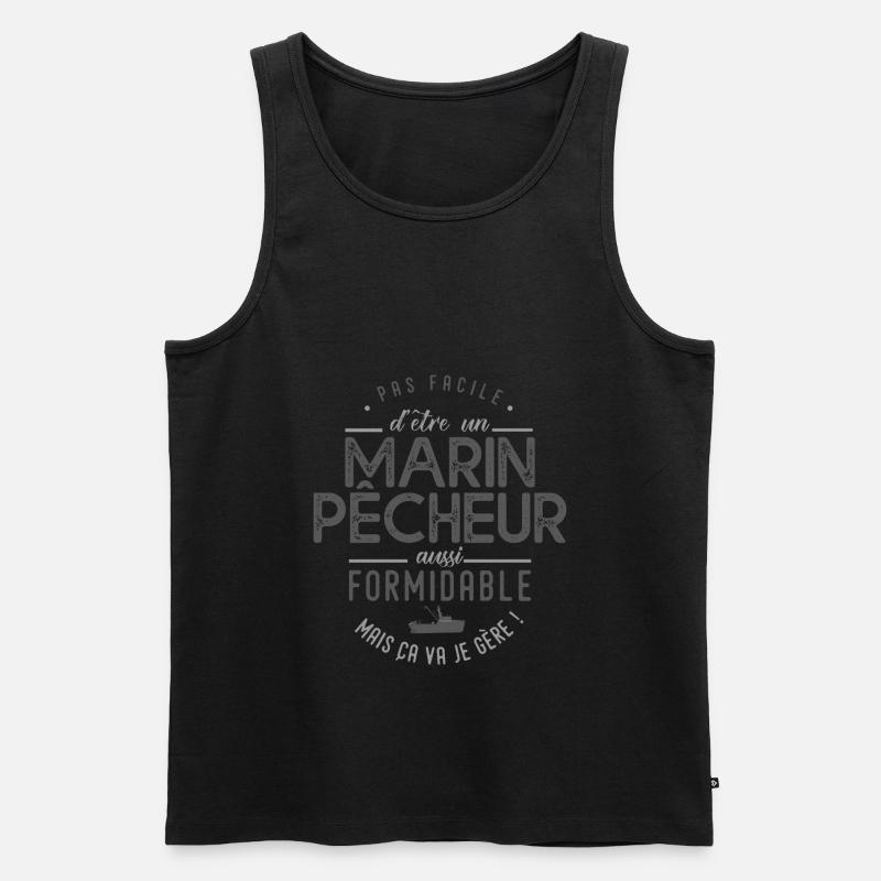 profession MARIN PECHEUR formidable cadeau - Débardeur bio Premium Homme - noir