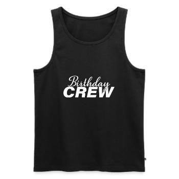 Birthday Crew Matching Gruppe Geburtstagsfeier Outfit - Männer Premium Bio Tank Top - Schwarz - Vorne - Michal (187cm)