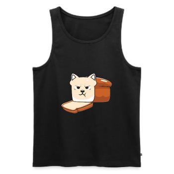 Halloween Katze Hexe - Männer Premium Bio Tank Top - Schwarz - Vorne - AI Model Male 178 light (178cm)
