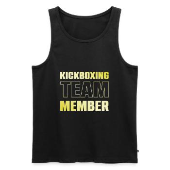 Kickboxing Team - Men's Premium Organic Tank Top - black - Front - Michal (187cm)