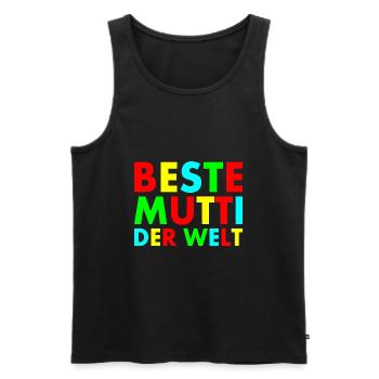 Beste mutti der welt - Männer Premium Bio Tank Top - Schwarz - Vorne - Michal (187cm)