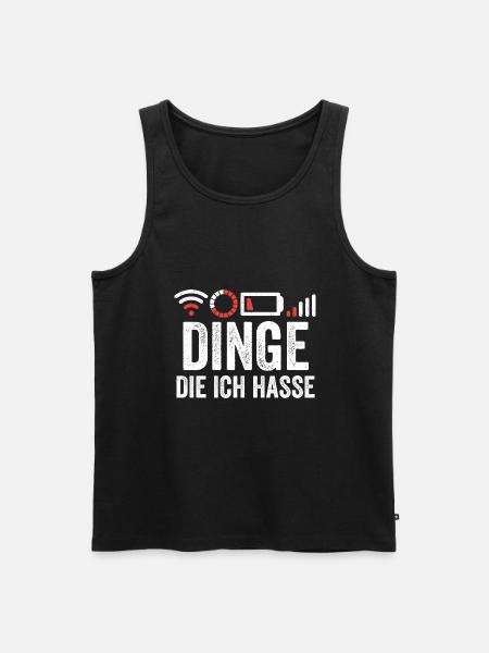 Dinge die ich hasse - Männer Premium Bio Tank Top - Schwarz