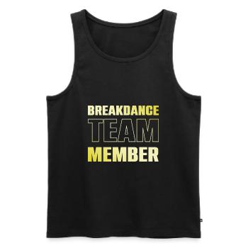 breakdance team - Men's Premium Organic Tank Top - black - Front - AI Model Male 178 light (178cm)
