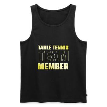 Table Tennis Team - Männer Premium Bio Tank Top - Schwarz - Vorne - Michal (187cm)