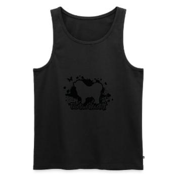 TIBETAN MASTIFF Dog Dog Do Khyi Wilsigns - Men's Premium Organic Tank Top - black - Front - Michal (187cm)
