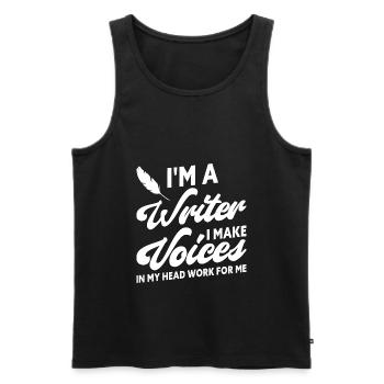 I'm A Writer Quote Funny Author Novelist Writing - Männer Premium Bio Tank Top - Schwarz - Vorne - AI Model Male 178 light (178cm)