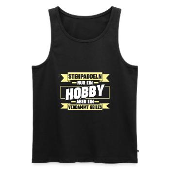 Stand Up Paddeling - Männer Premium Bio Tank Top - Schwarz - Vorne - Michal (187cm)