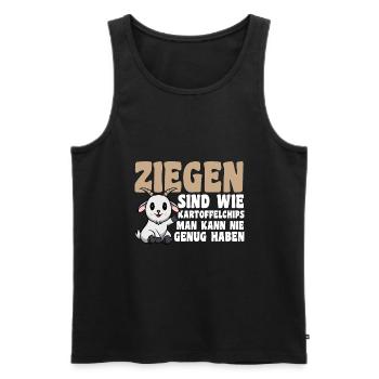 Ziege Ziegenbauer Bauernhof Landwirt Bauer Ziegen - Männer Premium Bio Tank Top - Schwarz - Vorne - Michal (187cm)