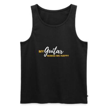 Gitarre - Männer Premium Bio Tank Top - Schwarz - Vorne - Michal (187cm)