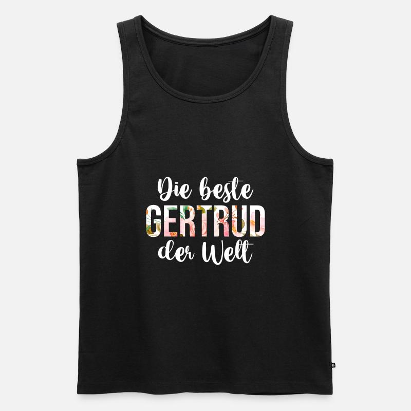Gertrud - Männer Premium Bio Tank Top - Schwarz