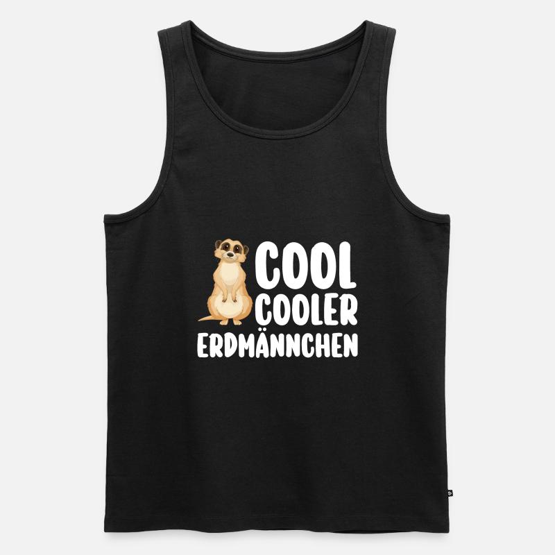 Erdmännchen - Männer Premium Bio Tank Top - Schwarz