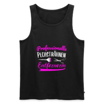 Professionelle Pechsträhnen Entfernerin Friseurin - Männer Premium Bio Tank Top - Schwarz - Vorne - Michal (187cm)