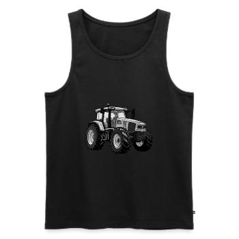 Tracteur - Débardeur bio Premium Homme - noir - Devant - Michal (187cm)