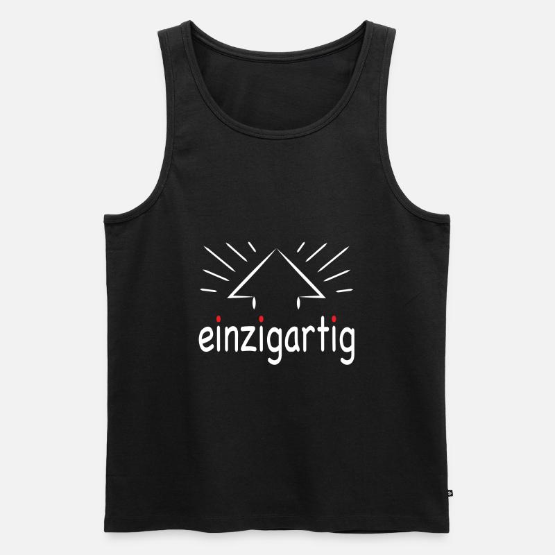 Einzigartig - Männer Premium Bio Tank Top - Schwarz