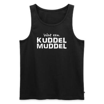 Plattdeutsch - Dialekt - Spruch - Männer Premium Bio Tank Top - Schwarz - Vorne - Michal (187cm)