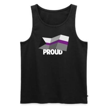 PROUD 2025 Demi - Männer Premium Bio Tank Top - Schwarz - Vorne - Michal (187cm)