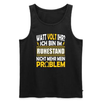 Electrician - I'm retired - Men's Premium Organic Tank Top - black - Front - AI Model Male 178 light (178cm)