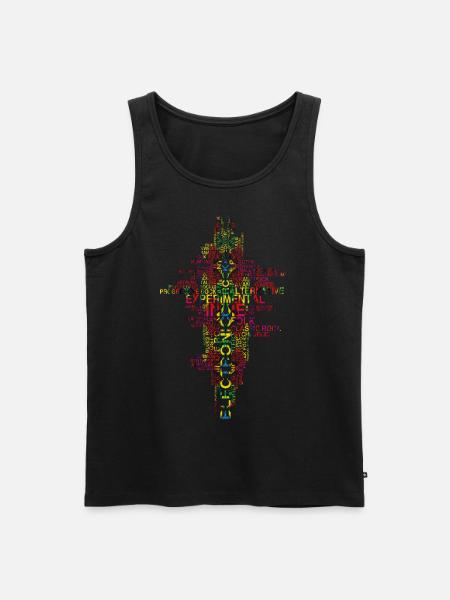 Word Up - Men's Premium Organic Tank Top - black