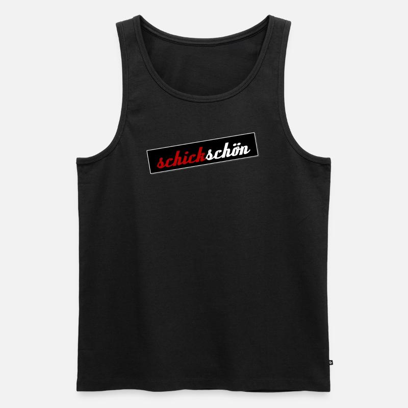Schick Schön - Männer Premium Bio Tank Top - Schwarz