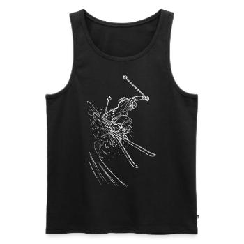Ski - freeriders - Débardeur bio Premium Homme - noir - Devant - AI Model Male 178 light (178cm)