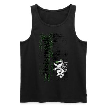 Steiermark - Männer Premium Bio Tank Top - Schwarz - Vorne - Michal (187cm)