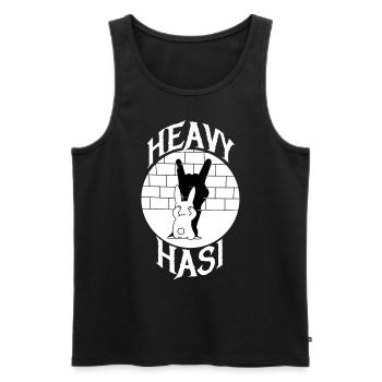Heavy Metal Rabbit - Men's Premium Organic Tank Top - black - Front - AI Model Male 178 light (178cm)